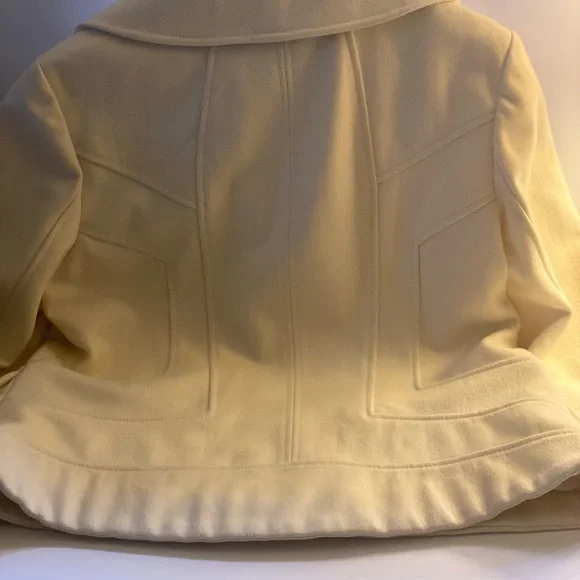 Guess Cream Double-Breasted Pea Coat - Picture 5 of 9